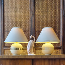 Load image into Gallery viewer, PAIR OF ART DECO REVIVAL CERAMIC BALL LAMPS