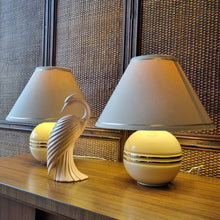 Load image into Gallery viewer, PAIR OF ART DECO REVIVAL CERAMIC BALL LAMPS