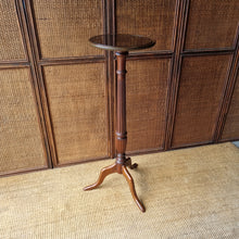 Load image into Gallery viewer, VINTAGE TALL SOLID WOOD PEDESTAL PLANT STAND