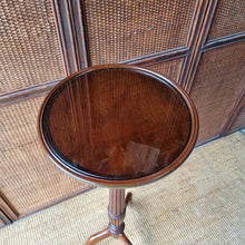 Load image into Gallery viewer, VINTAGE TALL SOLID WOOD PEDESTAL PLANT STAND