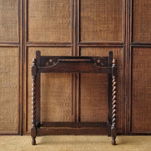 Load image into Gallery viewer, VINTAGE OAK BARLEY TWIST UMBRELLA STAND HALL TABLE