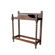 Load image into Gallery viewer, VINTAGE OAK BARLEY TWIST UMBRELLA STAND HALL TABLE
