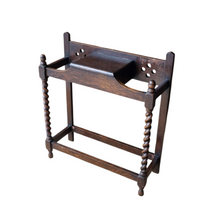 Load image into Gallery viewer, VINTAGE OAK BARLEY TWIST UMBRELLA STAND HALL TABLE