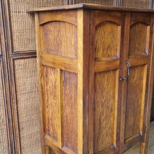 Load image into Gallery viewer, ANTIQUE OAK RECORDS CABINET