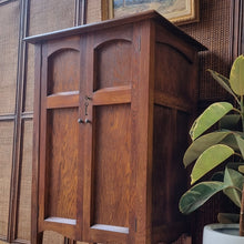 Load image into Gallery viewer, ANTIQUE OAK RECORDS CABINET