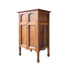 Load image into Gallery viewer, ANTIQUE OAK RECORDS CABINET