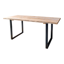 Load image into Gallery viewer, HANDMADE RUSTIC INDUSTRIAL STYLE DINING TABLE