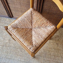 Load image into Gallery viewer, VINTAGE FRENCH PROVINICIAL FARMHOUSE STYLE RAFIA CHAIR