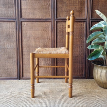 Load image into Gallery viewer, VINTAGE FRENCH PROVINICIAL FARMHOUSE STYLE RAFIA CHAIR