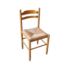 Load image into Gallery viewer, VINTAGE FRENCH PROVINICIAL FARMHOUSE STYLE RAFIA CHAIR