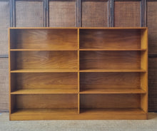 Load image into Gallery viewer, LARGE VINTAGE MID CENTURY SOLID HARDWOOD BOOKCASE