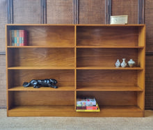 Load image into Gallery viewer, LARGE VINTAGE MID CENTURY SOLID HARDWOOD BOOKCASE