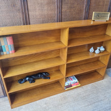 Load image into Gallery viewer, LARGE VINTAGE MID CENTURY SOLID HARDWOOD BOOKCASE
