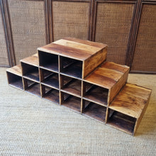 Load image into Gallery viewer, RUSTIC RECLAIMED TIMBER STEPPED PIGEON HOLE