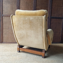 Load image into Gallery viewer, VINTAGE MID CENTURY MORAN VELOUR ARMCHAIR