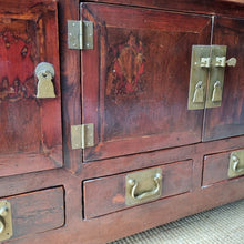 Load image into Gallery viewer, VINTAGE CHINESE ELM SIDEBOARD BUFFET TV CABINET