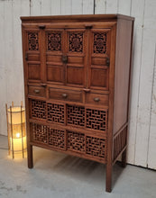 Load image into Gallery viewer, VINTAGE CHINESE ELM KITCHEN CABINET PANTRY