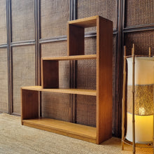 Load image into Gallery viewer, VINTAGE HARDWOOD STEP BOOKCASE