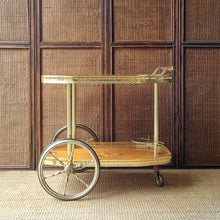 Load image into Gallery viewer, VINTAGE ITALIAN HOLLYWOOD REGENCY DRINK CART