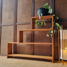 Load image into Gallery viewer, VINTAGE HARDWOOD STEP BOOKCASE