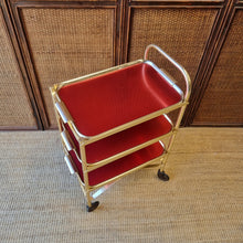 Load image into Gallery viewer, MID CENTURY VINTAGE HOLLYWOOD REGENCY HOSTESS TROLLEY