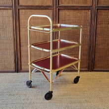 Load image into Gallery viewer, MID CENTURY VINTAGE HOLLYWOOD REGENCY HOSTESS TROLLEY