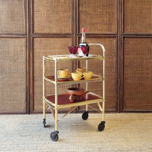 Load image into Gallery viewer, MID CENTURY VINTAGE HOLLYWOOD REGENCY HOSTESS TROLLEY