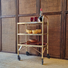 Load image into Gallery viewer, MID CENTURY VINTAGE HOLLYWOOD REGENCY HOSTESS TROLLEY