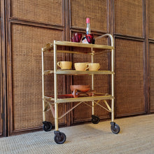 Load image into Gallery viewer, MID CENTURY VINTAGE HOLLYWOOD REGENCY HOSTESS TROLLEY
