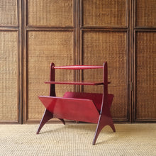 Load image into Gallery viewer, MID CENTURY MAGAZINE RACK / SIDE TABLE BY APOLLO FURNITURE OF SYDNEY