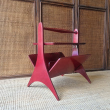 Load image into Gallery viewer, MID CENTURY MAGAZINE RACK / SIDE TABLE BY APOLLO FURNITURE OF SYDNEY