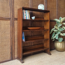 Load image into Gallery viewer, VINTAGE SOLID OAK BOOKCASE