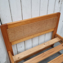 Load image into Gallery viewer, VINTAGE 3 PIECE PINE & RATTAN BEDROOM SUITE