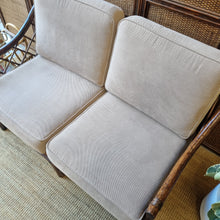 Load image into Gallery viewer, VINTAGE CANE RATTAN SOFA LOVESEAT
