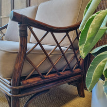 Load image into Gallery viewer, VINTAGE CANE RATTAN SOFA LOVESEAT