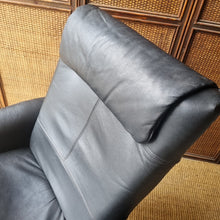 Load image into Gallery viewer, VINTAGE IKEA 'MALUNG' LEATHER SWIVEL ARMCHAIR
