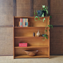 Load image into Gallery viewer, VINTAGE MID CENTURY HARDWOOD BOOKCASE