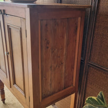 Load image into Gallery viewer, ANTIQUE KAURI PINE MEATSAFE STORAGE CABINET PANTRY