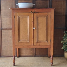 Load image into Gallery viewer, ANTIQUE KAURI PINE MEATSAFE STORAGE CABINET PANTRY