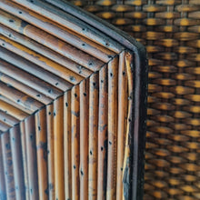 Load image into Gallery viewer, VINTAGE PENCIL REED RATTAN MIRROR