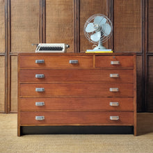 Load image into Gallery viewer, VINTAGE MID CENTURY ARCHITECT'S DRAFTSMAN PLAN / MAP DRAWERS