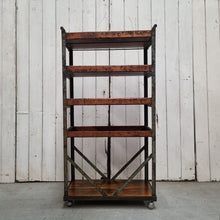 Load image into Gallery viewer, INDUSTRIAL COBBLER'S SHOE RACK FACTORY TROLLEY DISPLAY SHELF