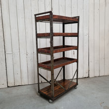 Load image into Gallery viewer, INDUSTRIAL COBBLER'S SHOE RACK FACTORY TROLLEY DISPLAY SHELF