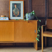 Load image into Gallery viewer, VINTAGE SOLID HARDWOOD CABINET SIDEBOARD CONSOLE