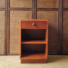 Load image into Gallery viewer, VINTAGE SOLID MYRTLE WOOD BEDSIDE TABLE