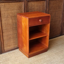 Load image into Gallery viewer, VINTAGE SOLID MYRTLE WOOD BEDSIDE TABLE