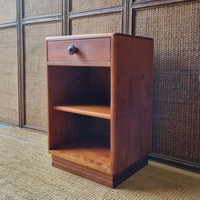 Load image into Gallery viewer, VINTAGE SOLID MYRTLE WOOD BEDSIDE TABLE