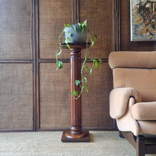 Load image into Gallery viewer, VINTAGE FLUTED TIMBER PEDESTAL STAND