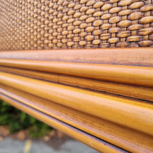 Load image into Gallery viewer, VINTAGE LUXE RATTAN AND SOLID WOOD WALL UNIT DISPLAY CABINET