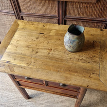 Load image into Gallery viewer, RUSTIC RECLAIMED ELM CONSOLE TABLE / KITCHEN ISLAND / TV CABINET